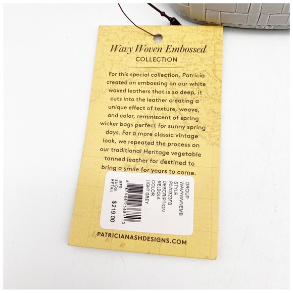 NWT Patricia Nash Meldola Dome Satchel in Light Grey - Picture 9 of 12